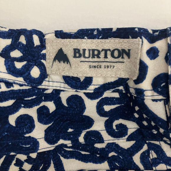 Burton Vida blue white rustic print snowboard ski pants  XS - Picture 7 of 11